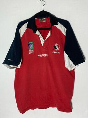 Vintage Barbarian Canada Rugby World Cup 2007 Polo Shirt XXL